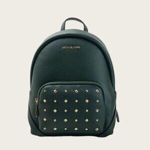 Michael Kors Erin 35F0GERB8L Medium Leather Backpack In Racing Green